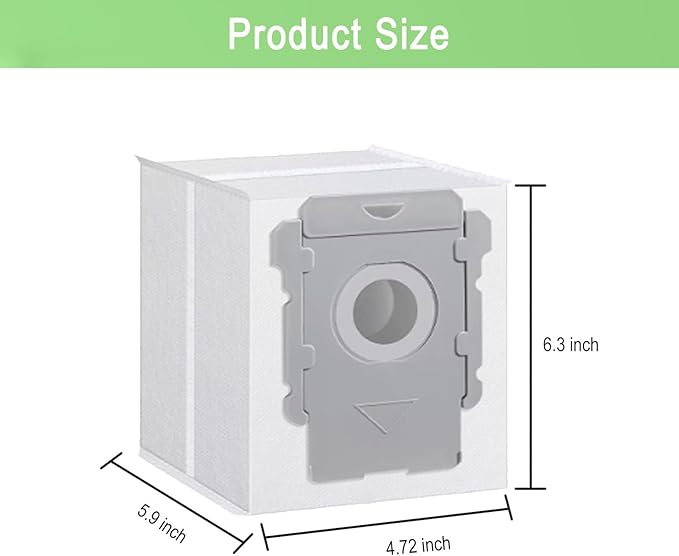 16 Pack Vacuum Bags Compatible with iRobot Roomba i7 i7+ i3 i3+ i8 i8+ j5+ i5+ i4 i4+ i1+ i6 i6+ j5+ j7 j7+ s9 s9 Plus Bags Automatic Dirt Disposal Bags