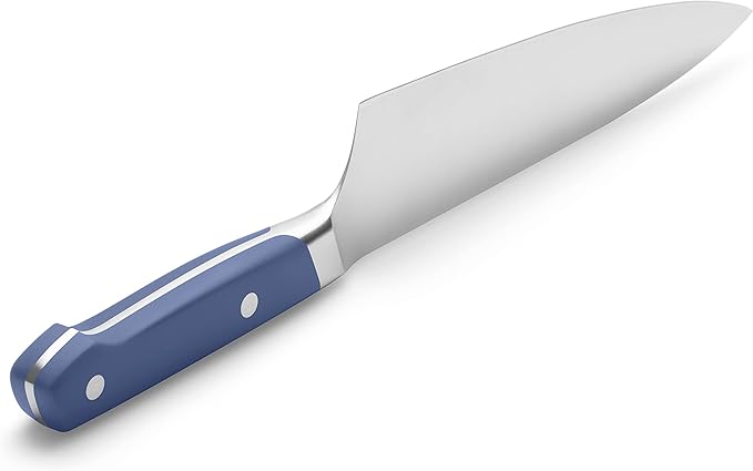 Misen 6.8" Chef Knife – High Carbon Japanese AUS-10 Stainless Steel – Hybrid German & Japanese Blade – Precision Kitchen Knife for Professionals & Home Cooks – Ultimate Cutting Performance - Blue
