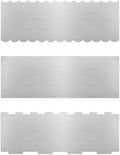 3PCS Stainless Steel Cake Scraper Set, Icing Scraper & Icing Smoother for Cake Decorating, Frosting Scraper Tools, Alisador de Pasteles for Buttercream & Baking
