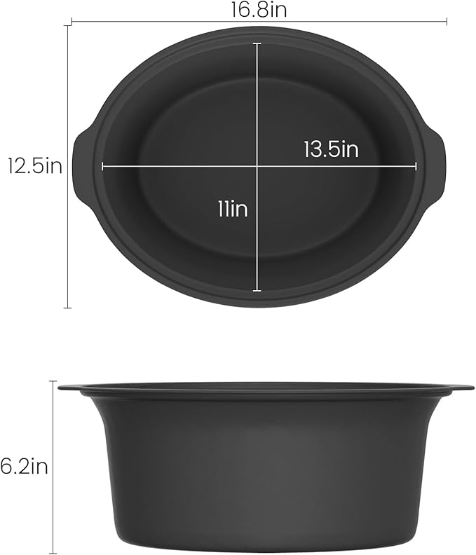 HOMECOOKIN Slow Cooker, Extra Large 10 Quart Digital Programmable Slow Cookers with Timer, Dishwasher Safe Glass Lid & Crock, Kitchen Appliance for Families and Gatherings, Grey
