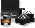 glacio Clear Ice Maker Set – Crystal Clear Ice Ball & Cube Molds for Whiskey and Cocktails | Dilution-Free Directional Freezing Design | Easy Removal