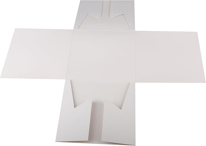 Cakebon Cake Boxes with Boards - 10 Inch Round Cake Drum White (1-pack) - Box With Window for Birthdays, Weddings and Parties