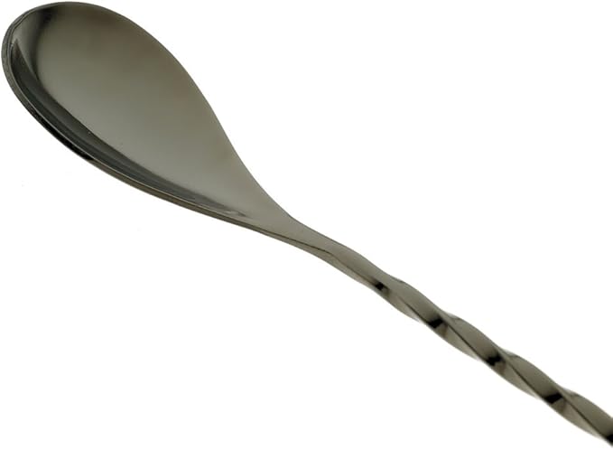 Barfly Bar Spoon, Teardrop End 11 13/16" (30.0 Cm), Gun Metal Black