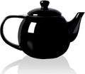 Sweejar Porcelain Teapot with Removable Stainless Steel Infuser,Microwave & Dishwasher Safe Tea Pots for Loose Tea,Tea Infuser Pots for Chrismas Women Gift (30oz Black)
