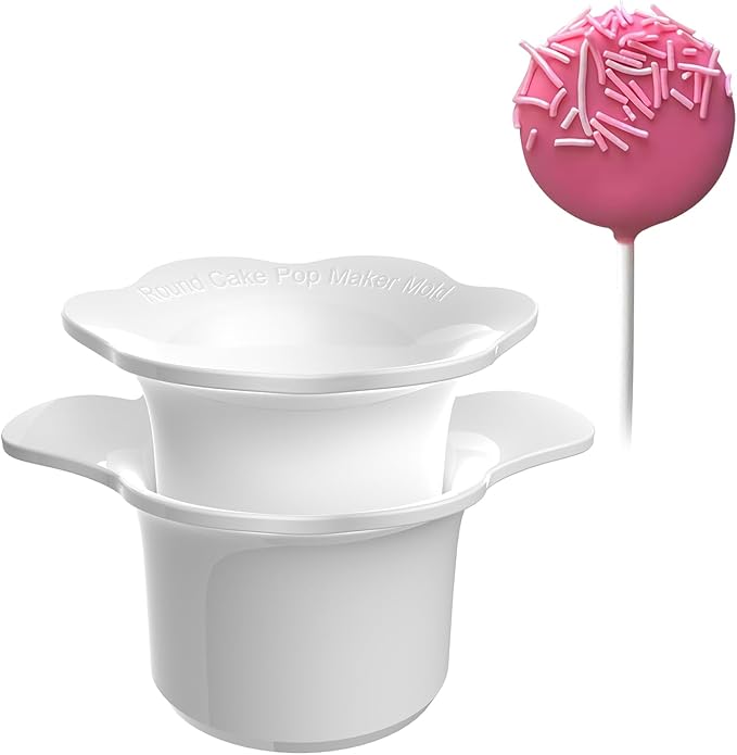 Cake Pop Cutter - Circle Cake Pop Mold Set | Non-3D Printed ABS Injection Molded | 1.75" Size | High-Capacity Dual-Cavity Cake Pop Tray | Smooth & Easy-Clean Surface (Cake Cutter)