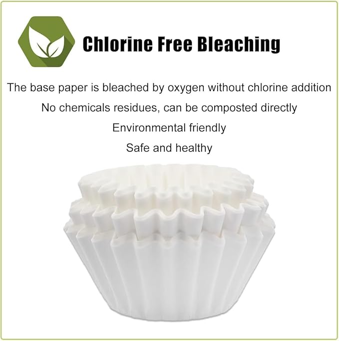Coffee Filters 8-12 Cup, 7.875 inch x 3.25 inch, 200 Count Basket Coffee Filters, White Disposable 8 to 12 Cup Coffee Filter Paper