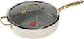 T-Fal Preserve Ceramic Nonstick Saute Pan with Lid 5.5 Qt, Oven and Broiler Safe up to 350°F Cookware, Frying Pan, Stay-Cool Handle, Skillet Pots and Pans, Beige