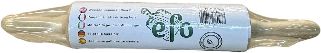 efo Embossed Rolling Pin with Engraved Design - Decorative Dough Roller - Cake Baking Accessories to Make Unique Bakes and Pottery - Beautifully Handmade Patterned Rolling Pin 40cm (Hearts)