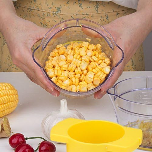 Quick Corn Cob Stripper Bowl, Corn Cutter With Integrated Stainless Steel Blades, Safe And Easy To Use, Corn Peeler with Measuring Bowl for Storage