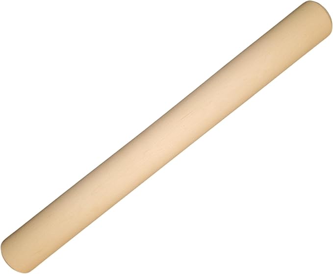 Frieling Rolling Pins for Baking - 2-in x 18.5-in, Natural Maple Wood - Pizza Dough Roller - Straight Pin for Pastry & Cookies