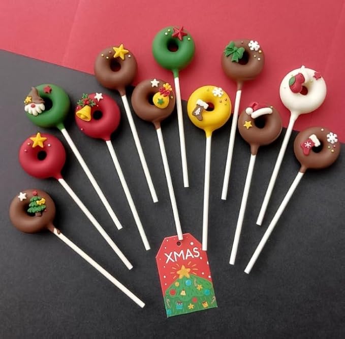 Christmas Silicone Molds Snowflake Molds Xmas Fondant Chocolate Candy Cake Molds Christmas Snowman Tree Snowflake Holly Leaves Santa Claus Baking Molds for Party Cake Decor
