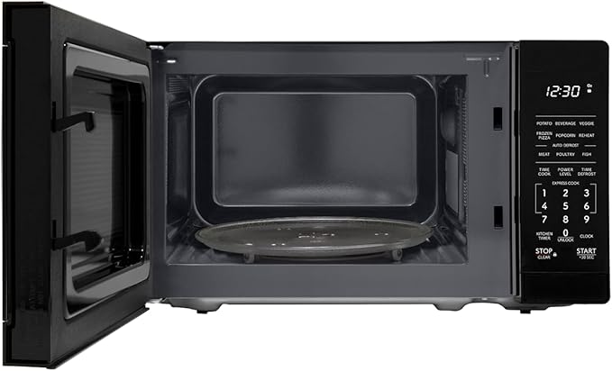 SHARP Compact Countertop Microwave Oven with Removable 10" Carousel Turntable, 700 Watt, 0.7 Cubic Feet, Black