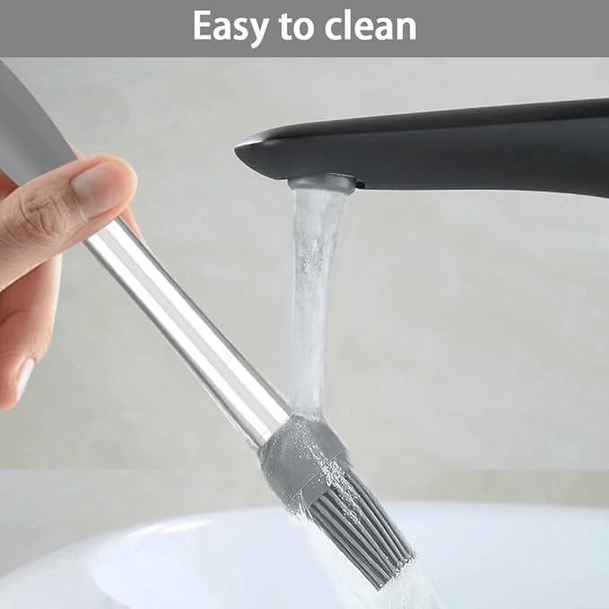 4 Pack Silicone Basting Brush for Cooking, Heat Resistant Pastry Brushes with Oil Reservoir Handle, Food-Grade BBQ Brush for Grilling, Baking, Barbecue, Sauce, Butter, Meat, Kitchen and Outdoor