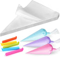LotFancy 500Pcs Piping Bags 10 Inch, Thick Tipless Piping Bags, Non-Slip Disposable Pastry Bag for Royal Icing, Cookies, Cake Decorating