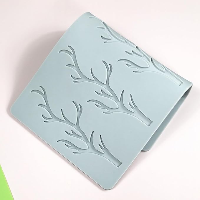TUKE 3D Branch Silicone Tuile Fondant Molds for Baking, Polymer Clay, Sugar Craft - Hollow Candy Lace Design (9.52x4.92x0.12inch)