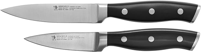 HENCKELS Forged Accent Razor-Sharp 2-pc Paring Knife Set, German Engineered Informed by 100+ Years of Mastery,Black