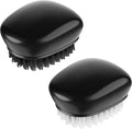 SXhyf Vegetable Brush Scrubber for Food [Black Stiff Bristles Brush + White Soft Bristles Brush] Potato Scrubber, Dishwasher Safe Veggie & Fruit Cleaning Brush for Mushrooms, Carrots, Lemons, Eggs