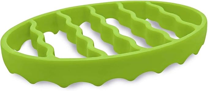Slow Cooker Silicone Rack, Used for Roasting Pot Cooking Steamer Silicone Pressure Cooker Baking Accessories Compatible with 6 quarts and 8 quarts Stove (Oval, Green, red)
