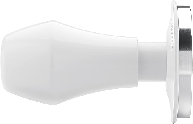 Normcore 53.3mm Espresso Coffee Tamper V4.1, Spring Loaded Tamper With Stainless Steel Flat Base15lb / 25lb / 30lbs Replacement Springs, Anodized Aluminum Stand, White