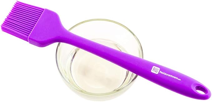 Restaurantware 10.2 Inch Pastry Brush 1 Heat-Resistant Basting Brush - Dishwasher-Safe Hanging Hole Black Silicone Cooking Brush For Spreading Oil Butter Or Sauce