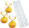 Hollow Leaf Silicone Mold Chocolate Candy 3D Hollow Leaf Candy Mold Food Cooking Meals Decorations Fondant Mold Polymer Clay Molds (Deer Horn K_10.32x3.12x0.12inch)