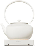 BALMUDA MoonKettle | Electric Kettle with Temp Control (122°F - 212°F) | HOLD & Keep Warm | 900ml (30 fl oz) | Soothing Ambient Light & Sound | Precision Pour Spout | White