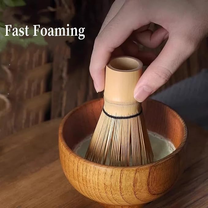 Matcha Whisk Bamboo Matcha Whisk for Traditional Starter Tool, Handcrafted Organic Traditional Japanese Chasen, Matcha Stirrer Wisk Mixer Brush for Authentic Tea Preparation (2)
