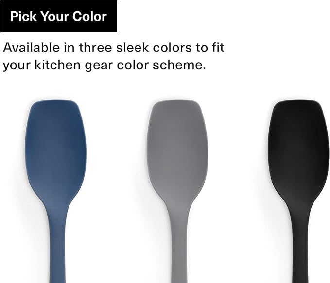 Misen Spoontula - Dishwasher Safe, Heat resistance, Nonstick Safe - Professional-Grade Versatile Kitchen Tool for Stirring, Spponging, Folding and Flipping - 4 Tools in One - Built to Last - Black