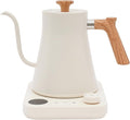 30oz Bistro Electric Gooseneck Kettle,1200W Stainless Steel Coffee Kettle with ±1℉ Temperature Control,Quick Heating Pour Over Electric Kettle for Coffee&Tea (White)