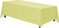 Gee Di Moda Rectangle Tablecloth - 90 x 132 Inch Yellow Table Cloth for 6 Foot Table with Floor-Length Drop - Heavy Duty Washable Fabric - 6 Ft Buffet Table, Holiday Party, Wedding & Baby Shower