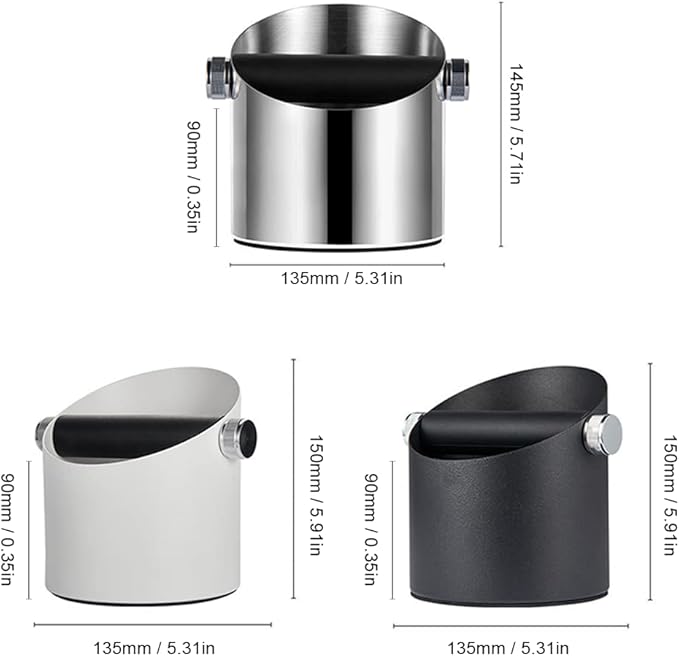 Espresso Knock Box, Large Capacity & Non-Slip Base Coffee Knock Box, Barista Tools, Espresso Machine Accessories (Black)