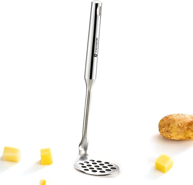 Potato Masher, Mashed Potato Masher, Heavy Duty Stainless Steel Integrated Masher Kitchen Tool Wire Masher, Suitable For Potatoes, Avocados, Beans, Fruits, And Vegetables (Stainless Steel Handle)