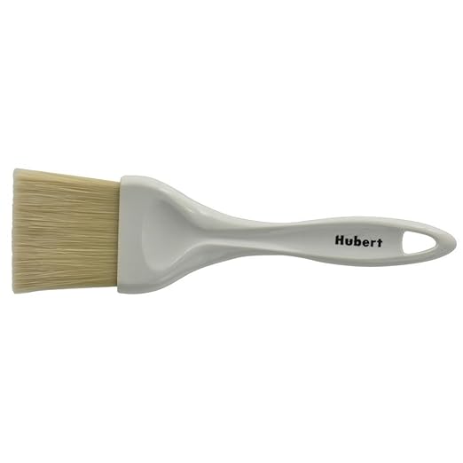 HUBERT Boar Bristle Pastry Brush with White ABS Plastic Handle - 9"L x 2"W