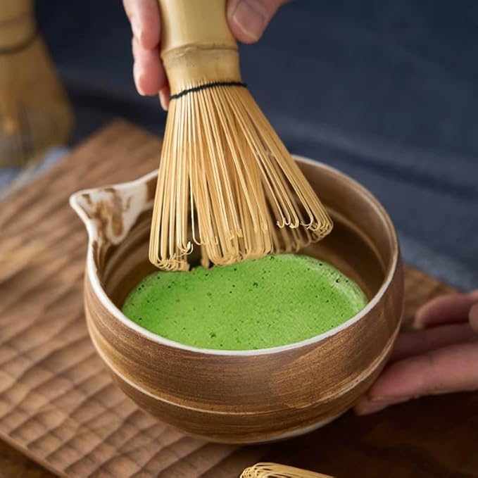 Matcha Whisk Bamboo Matcha Whisk for Traditional Starter Tool, Handcrafted Organic Traditional Japanese Chasen, Matcha Stirrer Wisk Mixer Brush for Authentic Tea Preparation (2)