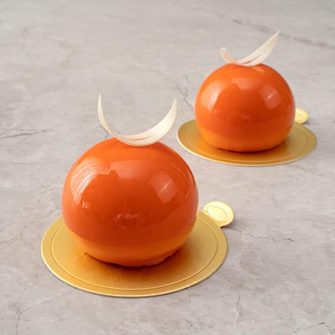 Restaurantware-Pastry Tek 8 Cavities Ball Mold, 1 Oven-Ready Chocolate Mold - Flexible, Freezable, White Silicone Baking Mold, Easy Release, For Making Candies or Chocolates