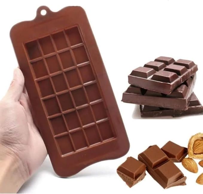 Silicone Break-Apart Chocolate, Food Grade Non-Stick Protein and Energy Bar Mold (Chocolate Bar Mold Set of 2) (2)
