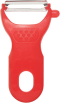 uxcell Vegetable Peeler Set, 4.5 Inch Stainless Steel Potato Peeler for Apple Fruits Red