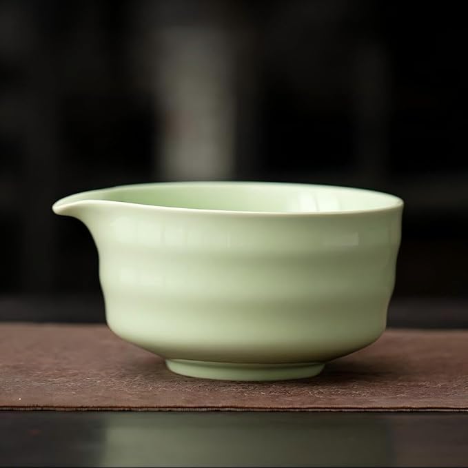 Matcha Whisk Holder Matcha Chasen Whisk Stand Ceramic Holder fit for Traditional Japanese Tea Ceremony Starter Matcha Tools Matcha Bowl (Green Matcha Bowl)