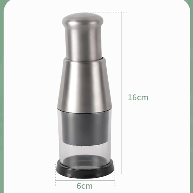 Manual Food Chopper, Garlic Press Multi Functional Stainless Steel Handheld Tool Garlic Pressing Chopper for Mincing Onion, Slicing Peppers, Potato