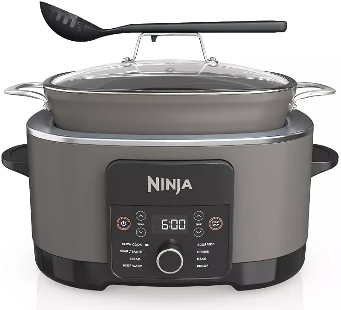 Ninja Foodi PossibleCooker PRO 14-in-1 8.5 Qt Multi-Cooker – Replaces 14 Tools, Nonstick Pot, Glass Lid & Integrated Spoon (Graphite Gray)