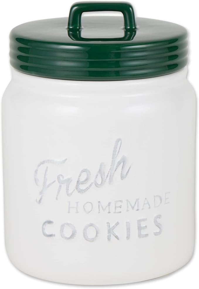 DII Kitchen Accessories Collection Ceramics, Cookie Jar, Dark Green