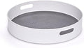 Copco Under-Sink Pantry and Cabinet Organizer, 18-Inch, Revolving Storage Solution, White and Gray