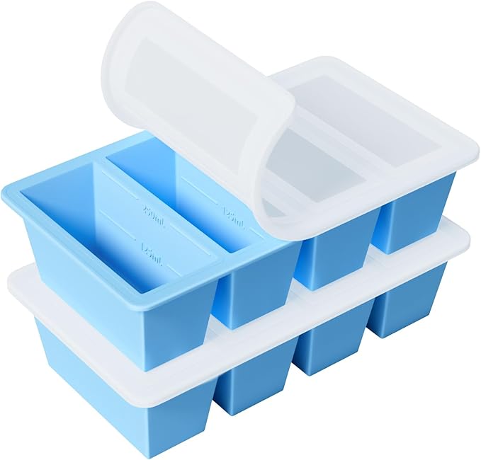 Silicone Freezer Tray for Sauce Cube: Silicone Freezing Tray for Broth Sauce Storage - Freeze 125mL 250mL Souped Portion