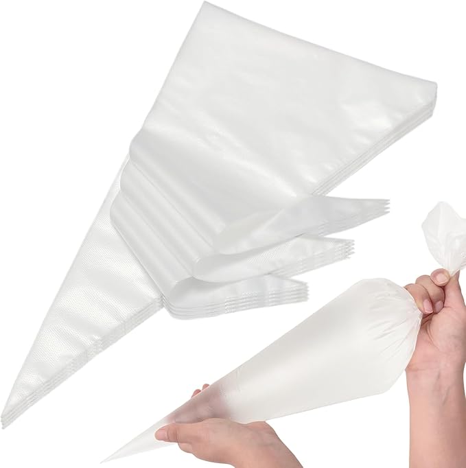 Extra Large 26 Inch Piping Bags 50 Pack - HOMIOVE XXL Disposable Piping Icing Bags Anti-Burst Thick Pastry Bags Frosting Bags Anti Burst Cake Decorating Bags for Cake Decorating, Cupcakes, Macarons