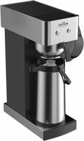 crosson 2.2L Commercial Airpot Coffee Brewer, Pour Over Drip Coffee Maker with 24 Hours Hot 2.2L Thermal Airpot Coffee Carafe Dispenser with Pump