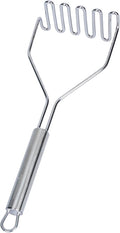 Restaurantware-German Standard Wire Mashers With Ergonomic Handle, 6 Heavy-Duty Potato Mashers - Dishwashable, Durable, Stainless Steel Food Masher, For Avocado, Beans, Sweet Potatoes, And, More