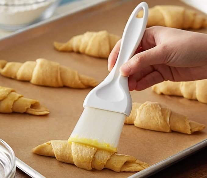 Soro Essentials- 2” Flat Nylon Pastry Basting Brush with Plastic Handle- Easy to Clean Pastry Brush Basting Brush Cooking Brush Oil and Sauce Food Brush for Baking Butter Brush Kitchen Utensil