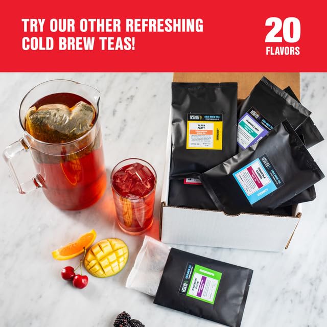 Tiesta Tea - Chamomile Mint Cold Brew, Loose Leaf, Premium Blend, Non-Caffeinated Iced Tea, 10 Cold Brew Packets, Makes One 64oz Pitcher