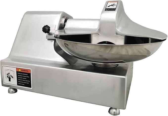 110V 8L Meat Vegetable Food Chopper Processor, Prep Food Processor, 750W Food Chopper with Partially Open Pot, Commercial Stainless Steel Blade Electric Shredder