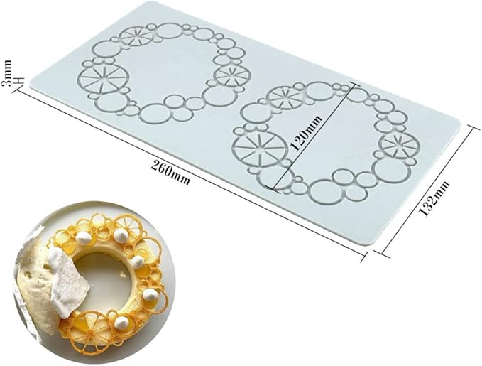 Silicone Molds 3D Hollow Leaf Chocolate Molds Honeycomb Bee Candy Mold Flower Pattern Fondant Mold Cake Topper Sugar Craft Decoration (K_Lemon_10.4 * 5.28 * 0.12inch)